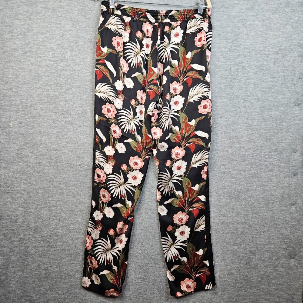 Maison Scotch Miamo Deco Black Floral Printed Pull On Casual Pants Size 3 - Picture 3 of 8